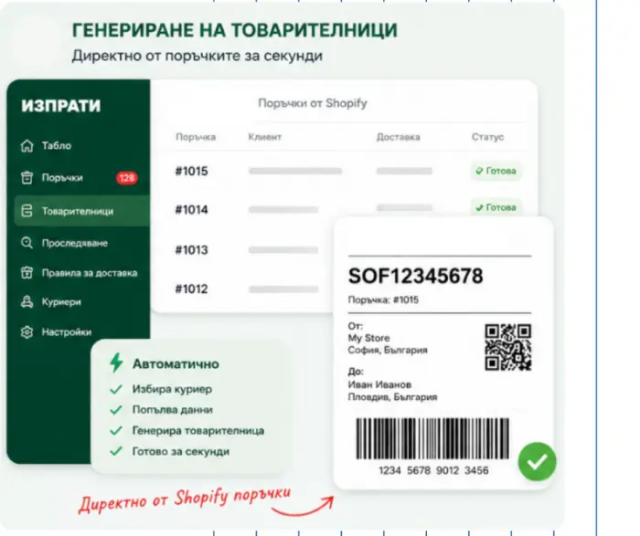 Izprati create label