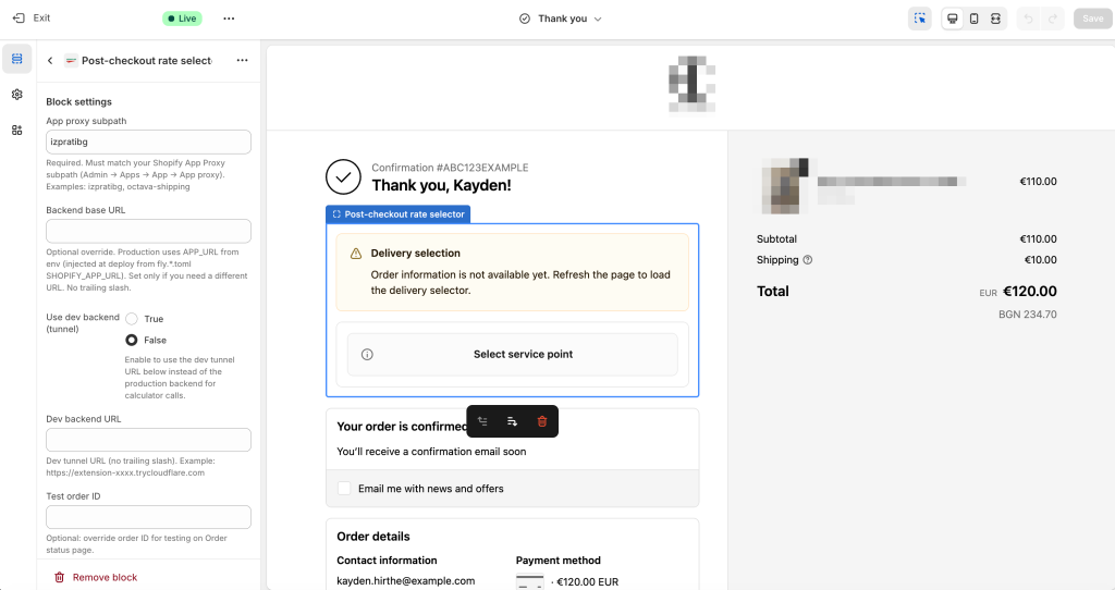 Post checkout setup err