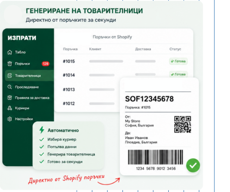 Izprati create label