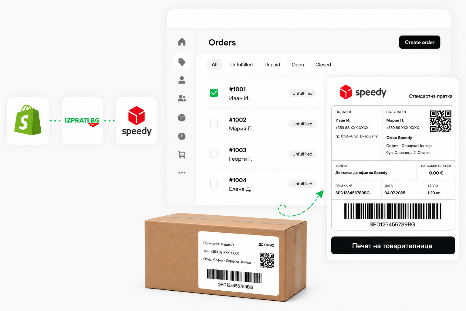 Speedy Carrier-integration for Shopify