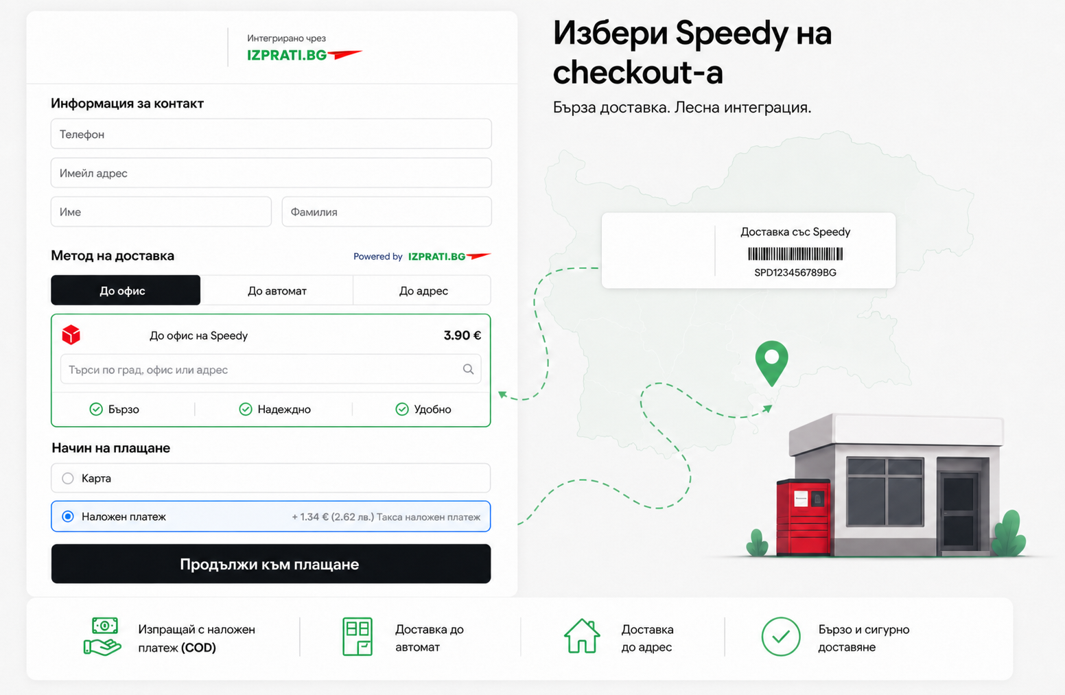 Speedy for WooCommerce at checkout - delivery widget